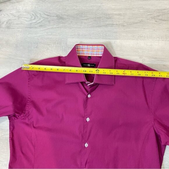 Stone Rose Burgundy Dress Shirt with Checkered Print Red Rivet Collection XXL - Picture 9 of 16